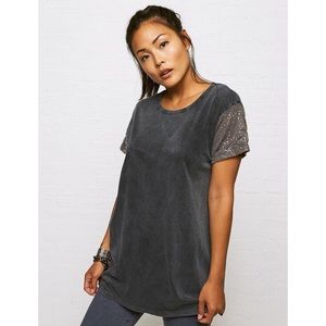 Don’t Ask Why Sequin Sleeve T-Shirt